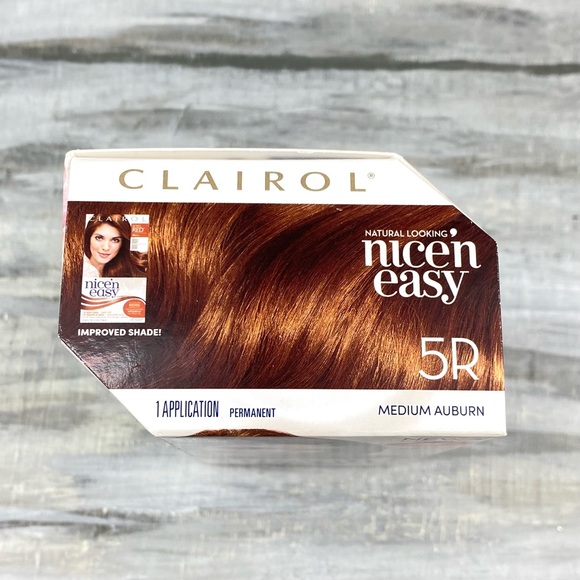 NWT Clairol Nice ‘n Easy 5R Medium Auburn Permanent Hair Color Gray Coverage Box - Picture 5 of 10